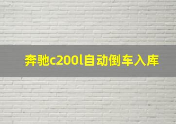 奔驰c200l自动倒车入库