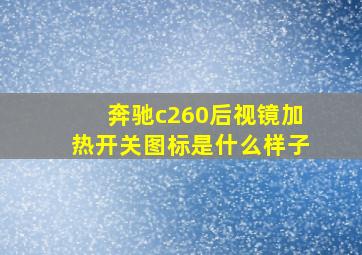 奔驰c260后视镜加热开关图标是什么样子