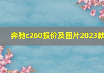 奔驰c260报价及图片2023款