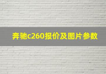 奔驰c260报价及图片参数