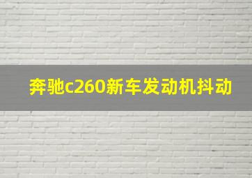 奔驰c260新车发动机抖动