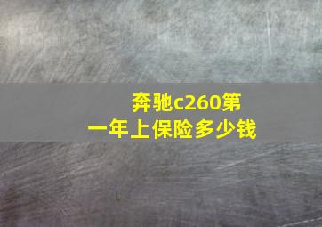 奔驰c260第一年上保险多少钱