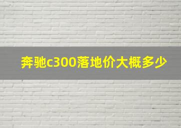 奔驰c300落地价大概多少