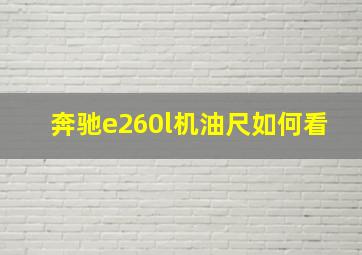 奔驰e260l机油尺如何看