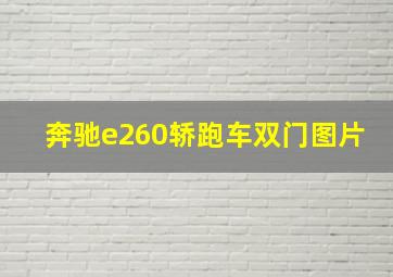 奔驰e260轿跑车双门图片