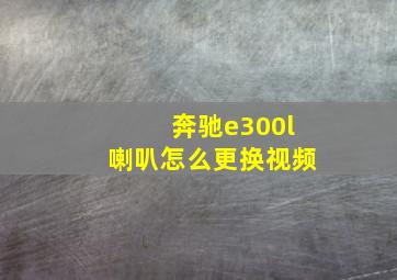 奔驰e300l喇叭怎么更换视频