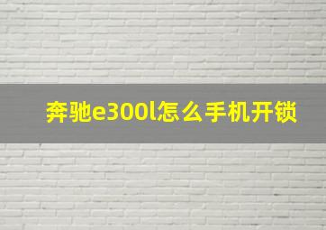 奔驰e300l怎么手机开锁