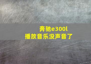 奔驰e300l播放音乐没声音了