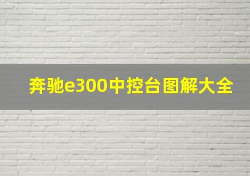 奔驰e300中控台图解大全