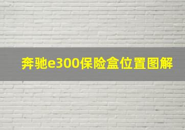 奔驰e300保险盒位置图解