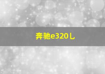 奔驰e320乚