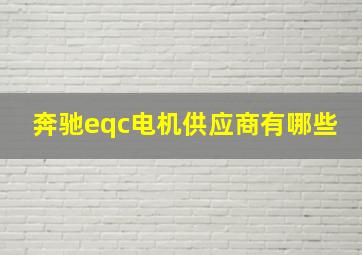 奔驰eqc电机供应商有哪些