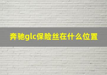 奔驰glc保险丝在什么位置