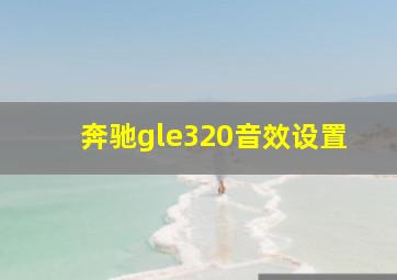 奔驰gle320音效设置