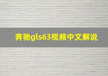 奔驰gls63视频中文解说