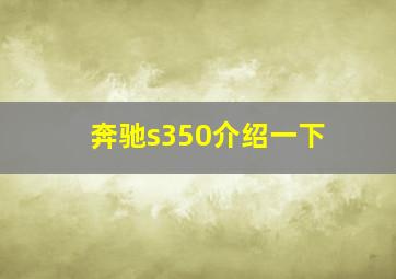 奔驰s350介绍一下