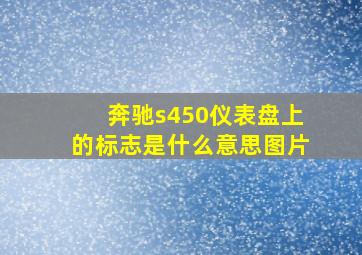 奔驰s450仪表盘上的标志是什么意思图片