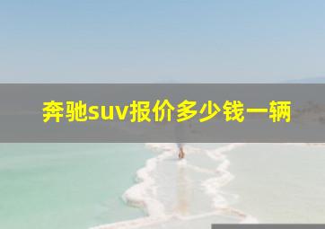 奔驰suv报价多少钱一辆