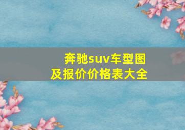 奔驰suv车型图及报价价格表大全