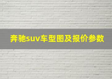 奔驰suv车型图及报价参数