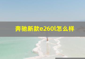 奔驰新款e260l怎么样