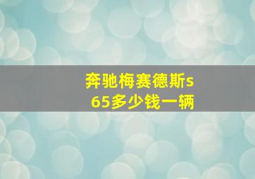 奔驰梅赛德斯s65多少钱一辆