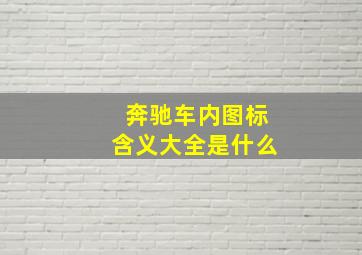 奔驰车内图标含义大全是什么