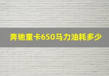 奔驰重卡650马力油耗多少