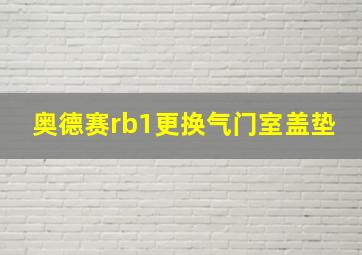 奥德赛rb1更换气门室盖垫