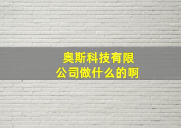 奥斯科技有限公司做什么的啊