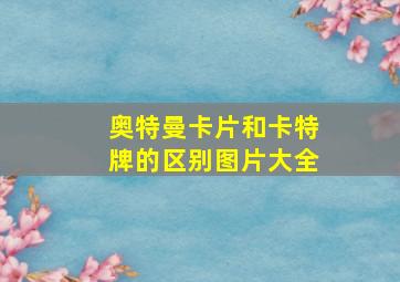 奥特曼卡片和卡特牌的区别图片大全