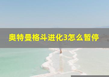 奥特曼格斗进化3怎么暂停