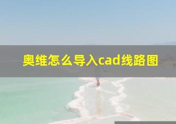 奥维怎么导入cad线路图