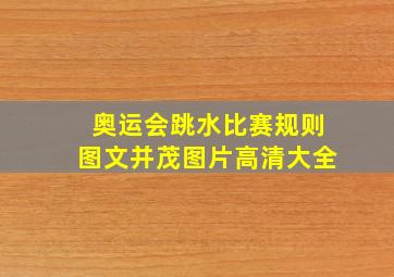 奥运会跳水比赛规则图文并茂图片高清大全