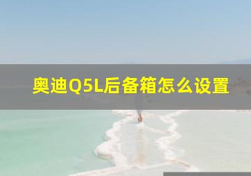 奥迪Q5L后备箱怎么设置