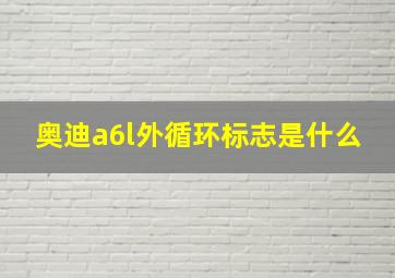 奥迪a6l外循环标志是什么