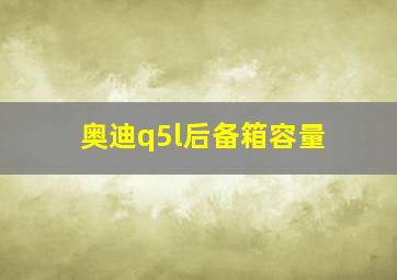 奥迪q5l后备箱容量