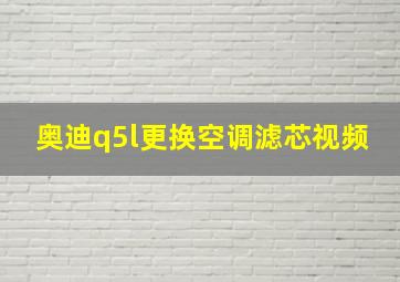 奥迪q5l更换空调滤芯视频