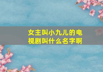 女主叫小九儿的电视剧叫什么名字啊