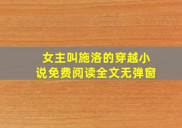 女主叫施洛的穿越小说免费阅读全文无弹窗