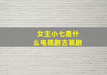 女主小七是什么电视剧古装剧