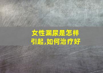 女性漏尿是怎样引起,如何治疗好