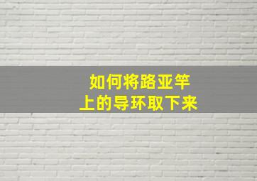 如何将路亚竿上的导环取下来