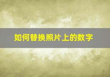 如何替换照片上的数字