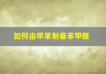 如何由甲苯制备苯甲醛