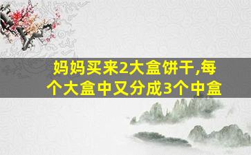 妈妈买来2大盒饼干,每个大盒中又分成3个中盒