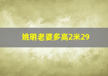 姚明老婆多高2米29