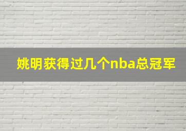 姚明获得过几个nba总冠军