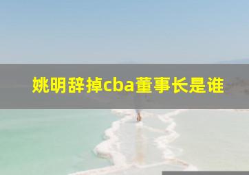 姚明辞掉cba董事长是谁