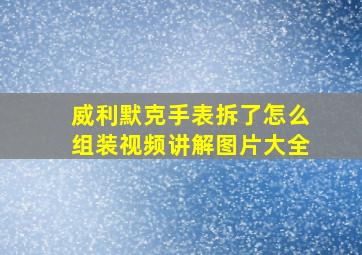 威利默克手表拆了怎么组装视频讲解图片大全